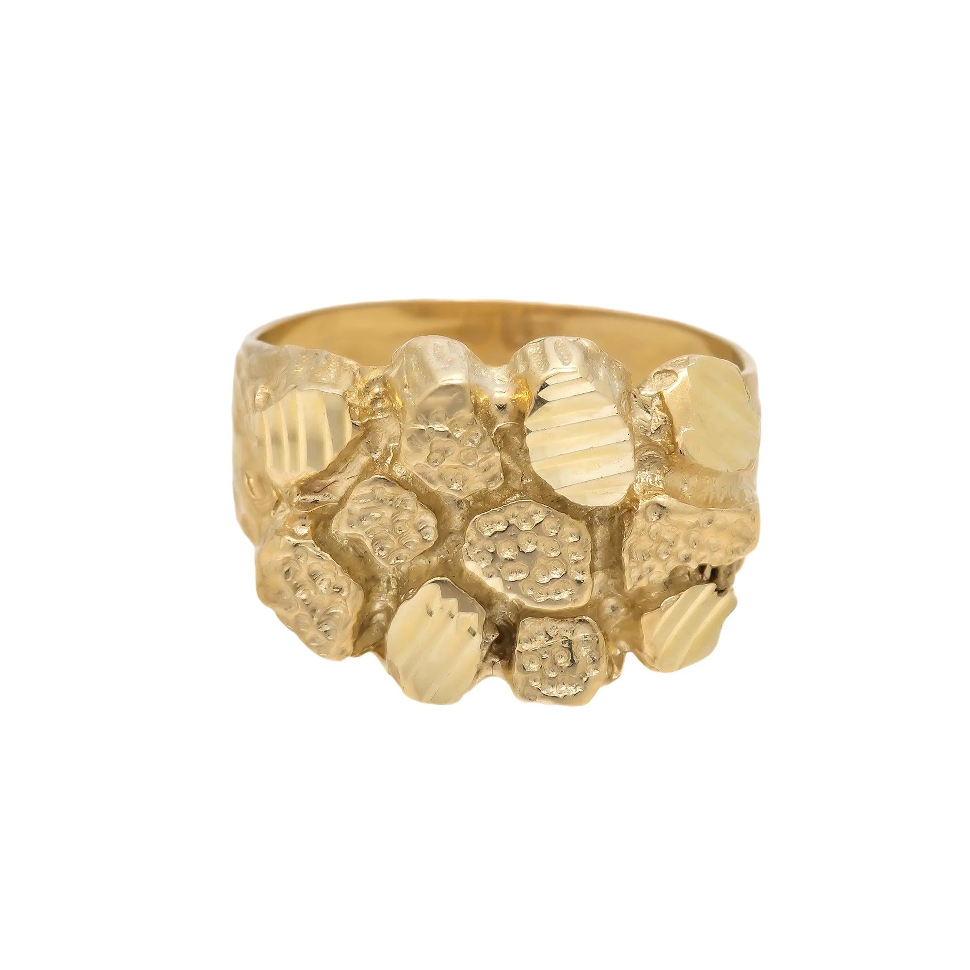 10K GOLD NUGGET RING 6.1G