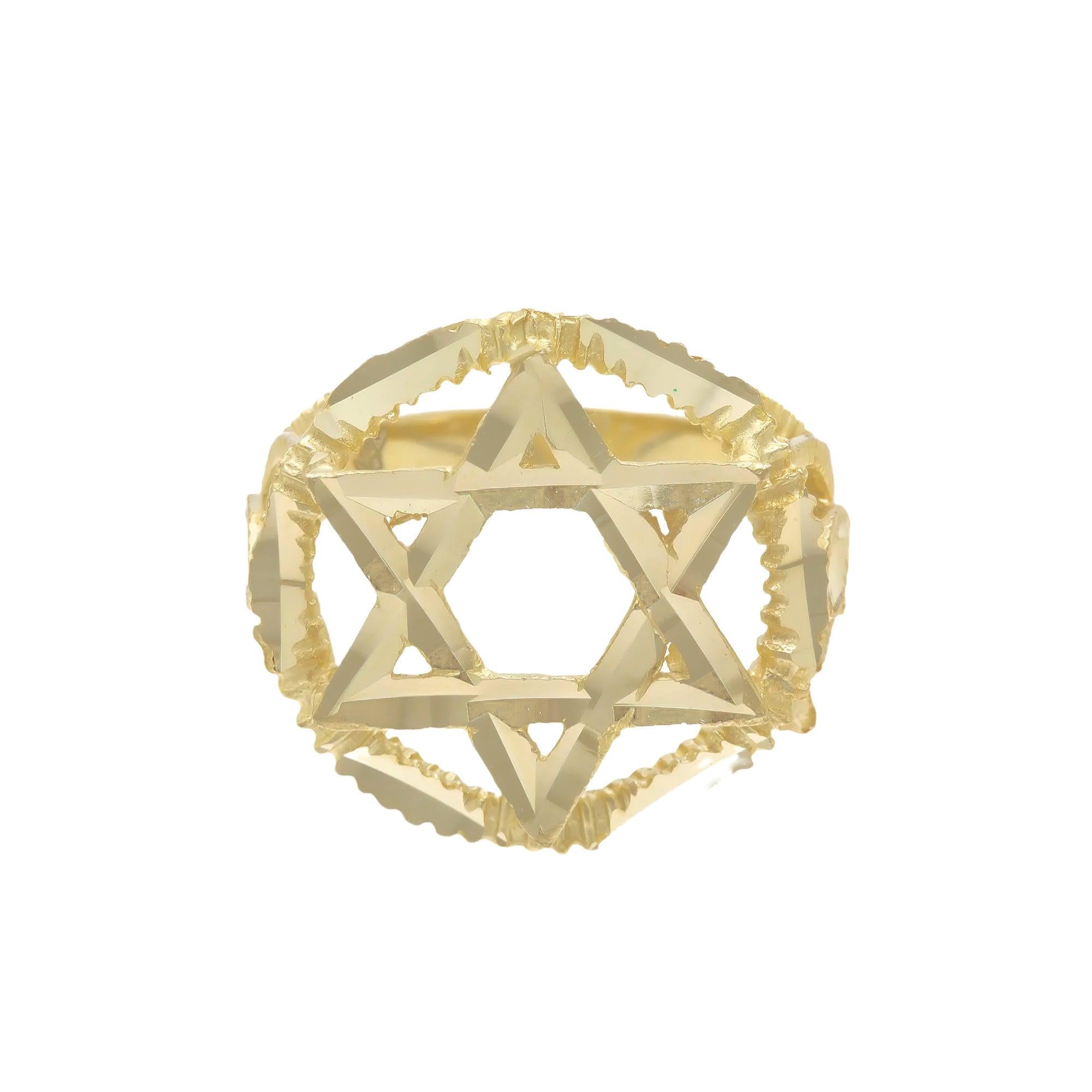 10K GOLD STAR OF DAVID RING 5.0G
