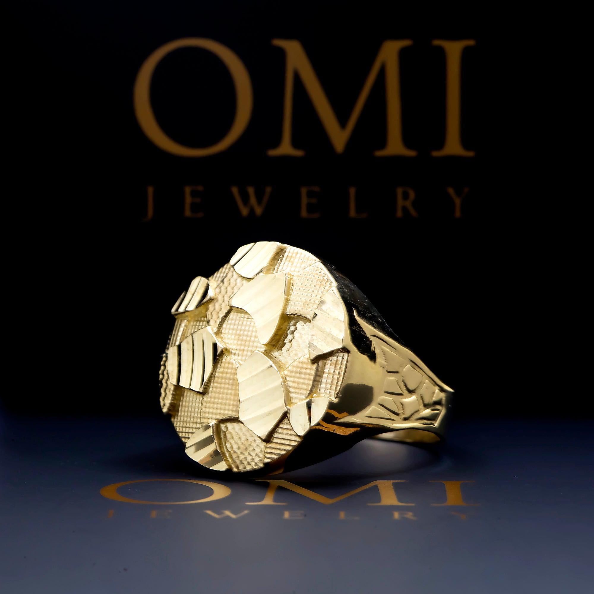 10K GOLD NUGGET RING 4.8G