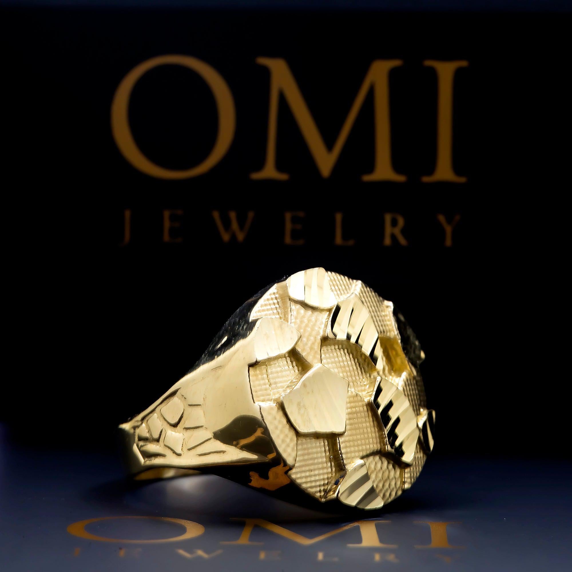 10K GOLD NUGGET RING 4.8G