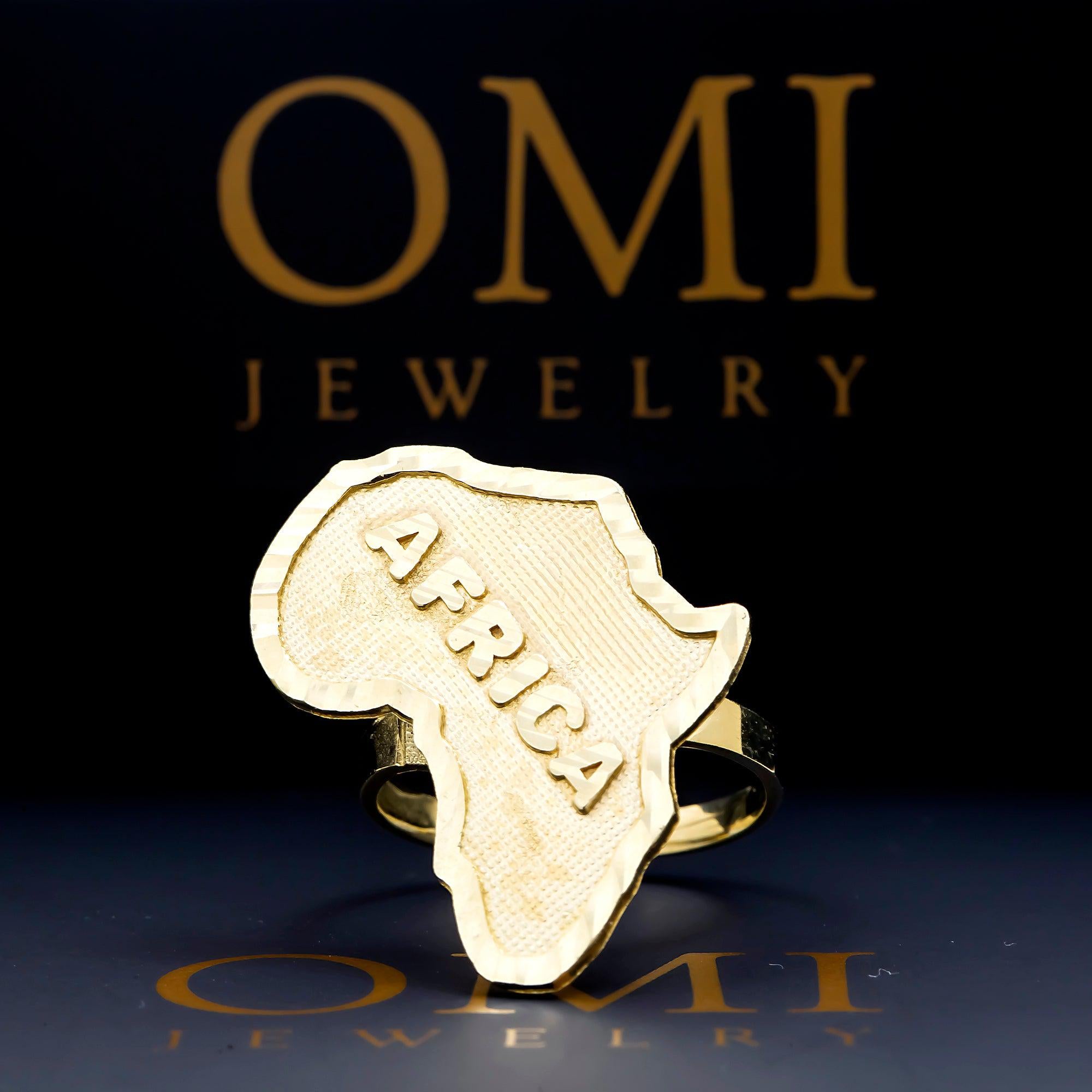 10K GOLD AFRICA RING 3.8G