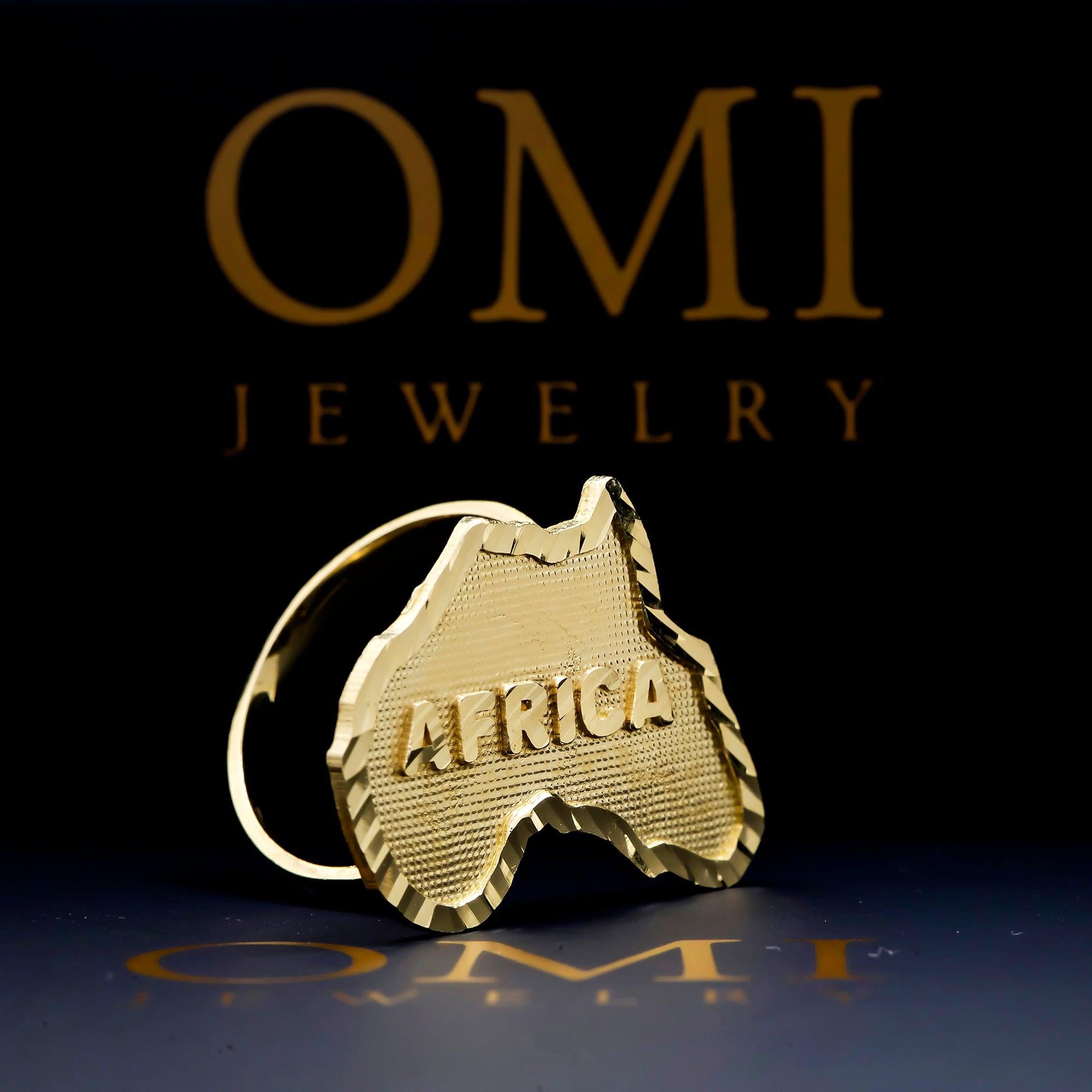10K GOLD AFRICA RING 3.8G