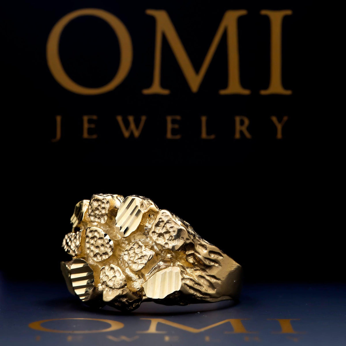10K GOLD NUGGET RING 6.1G