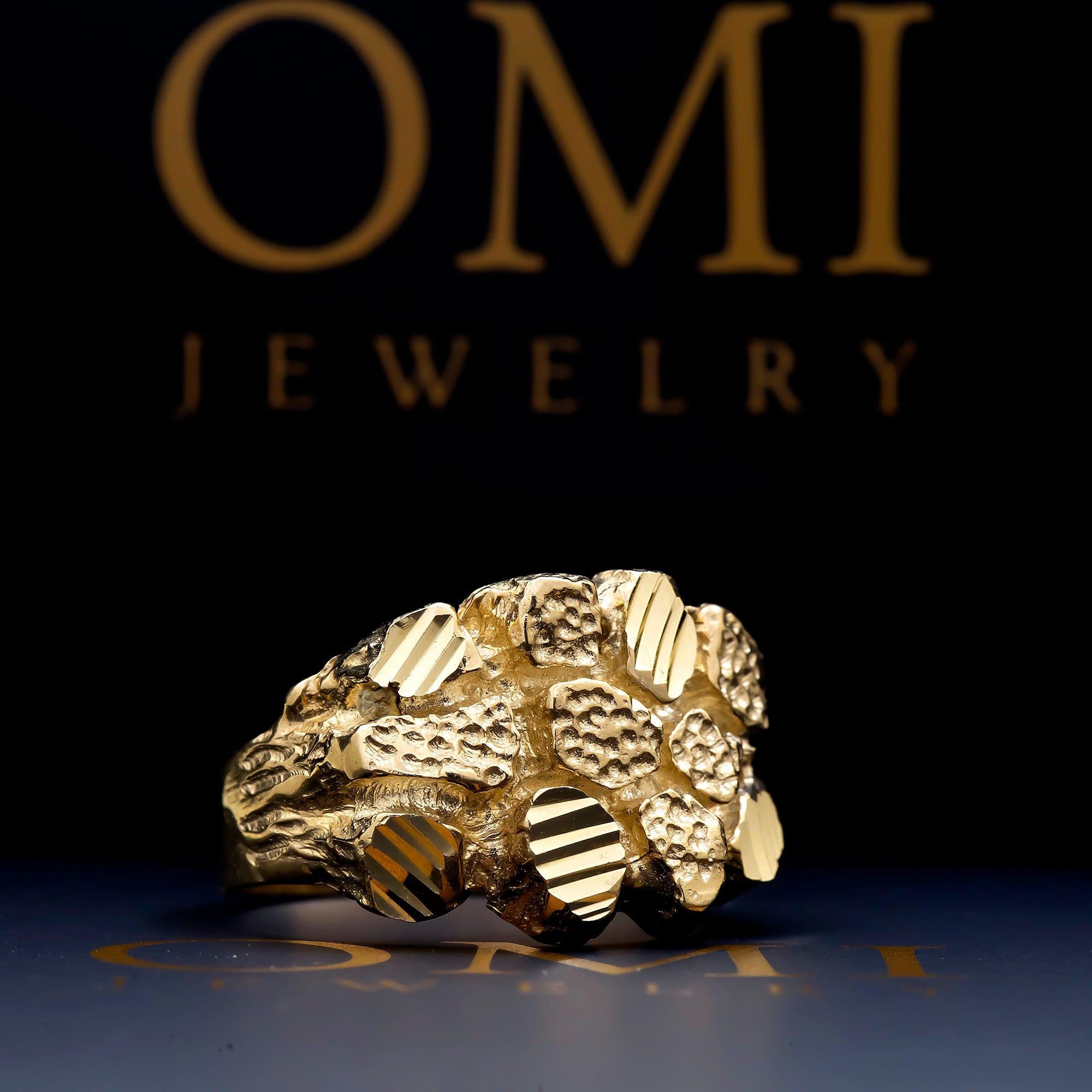 10K GOLD NUGGET RING 6.1G