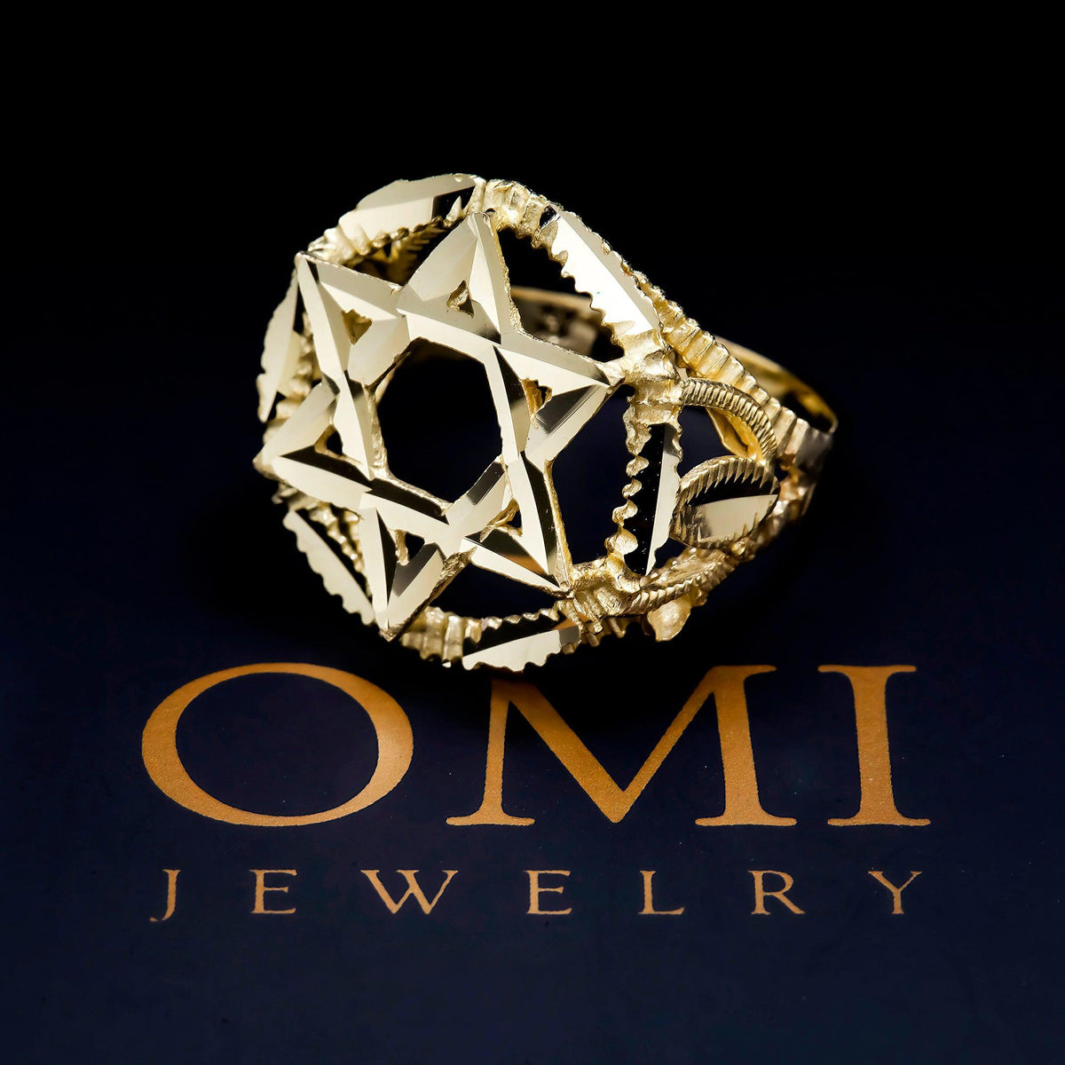10K GOLD STAR OF DAVID RING 5.0G