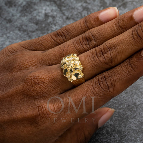 10K GOLD NUGGET RING 7.7G