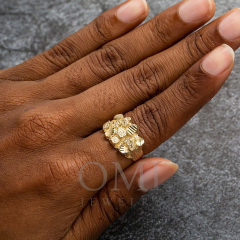 10K GOLD NUGGET RING 6.1G