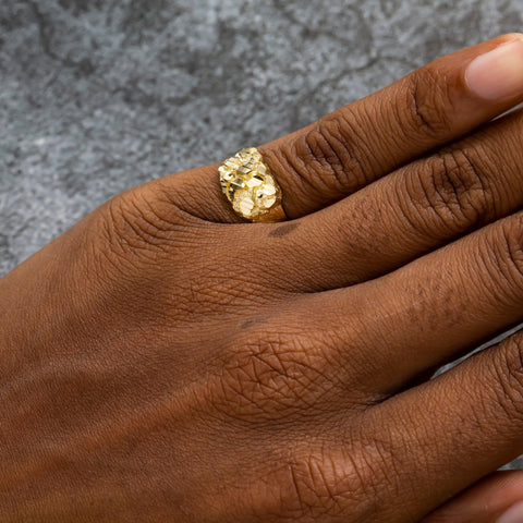 Alaska Gold Nugget Ring 10k Gold Nugget Ring 10K Gold Ring