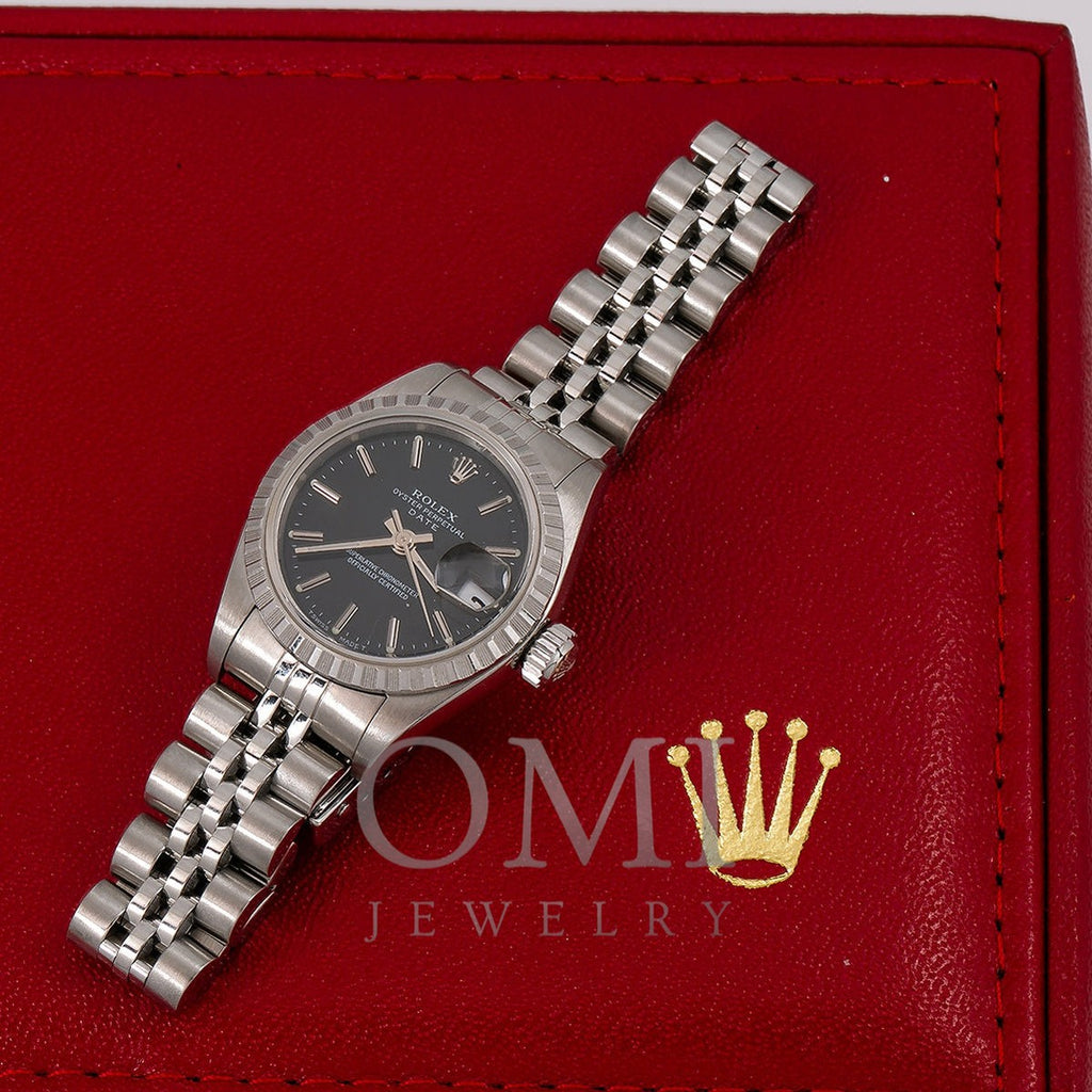 Rolex Oyster Perpetual Date 69240 26MM Black Dial With Stainless Steel Jubilee Bracelet