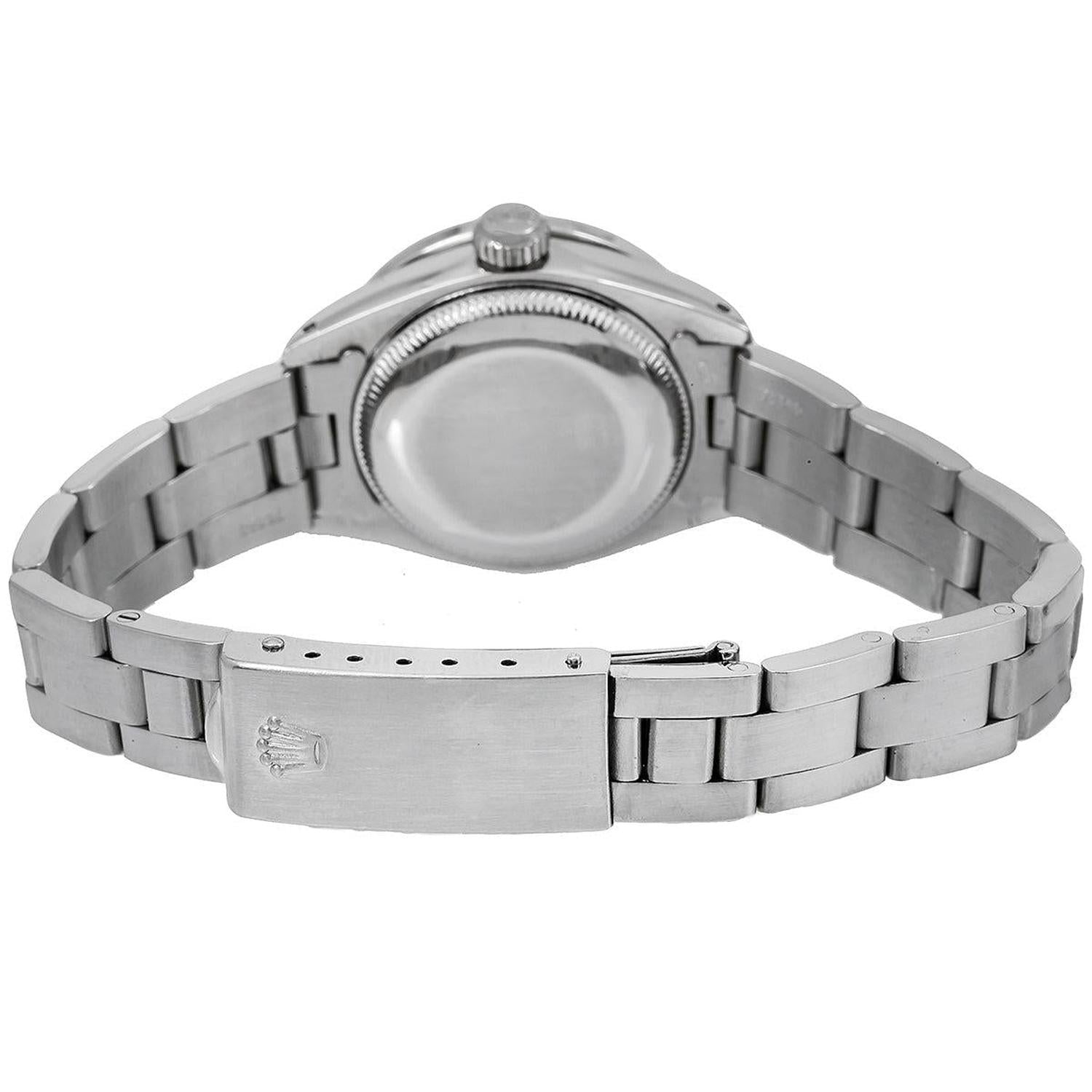 Rolex Datejust 26MM 69160 Pink Diamond Dial Diamond Bezel Stainless Steel Oyster Bracelet 0.9ct