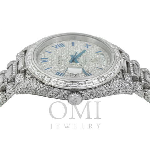Rolex Day-Date 228206 40MM Diamond Dial And Bezel With Baguette Diamond Presidential Bracelet