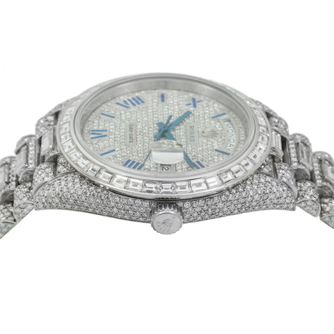 Rolex Day-Date 228206 40MM Diamond Dial And Bezel With Baguette Diamond Presidential Bracelet