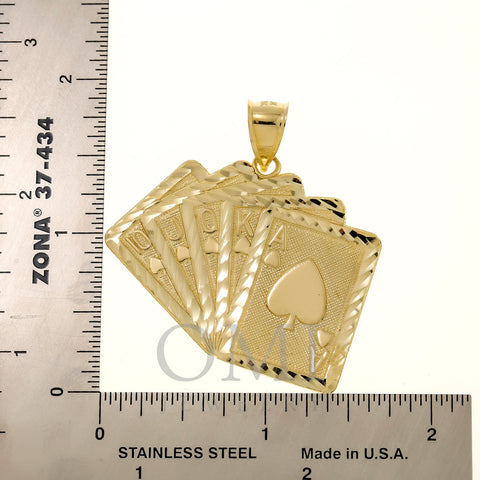 10K GOLD PLAYING CARDS PENDANT 8.0G
