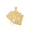 10K GOLD PLAYING CARDS PENDANT 8.0G