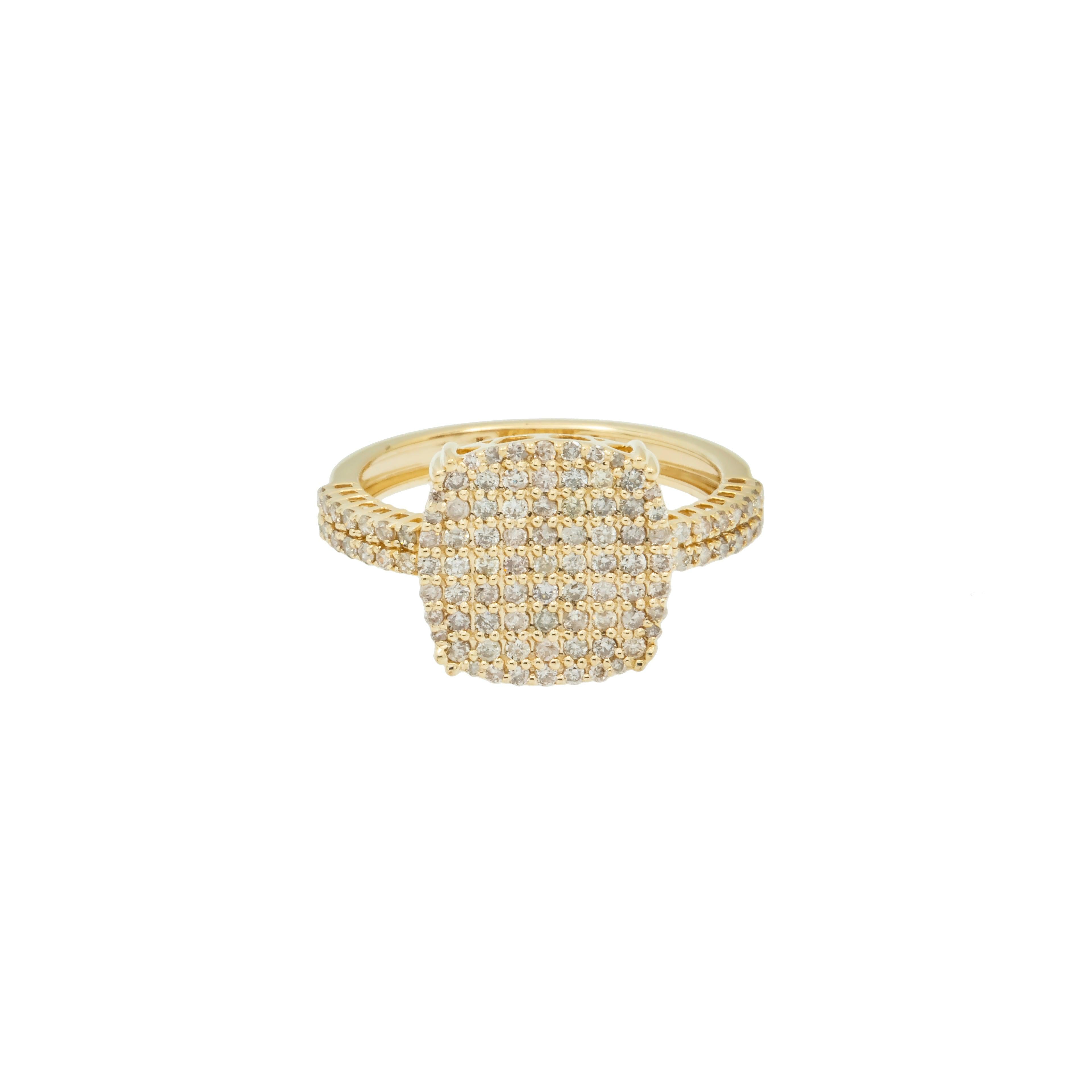 14K GOLD ROUND DIAMOND RING 0.82 CT