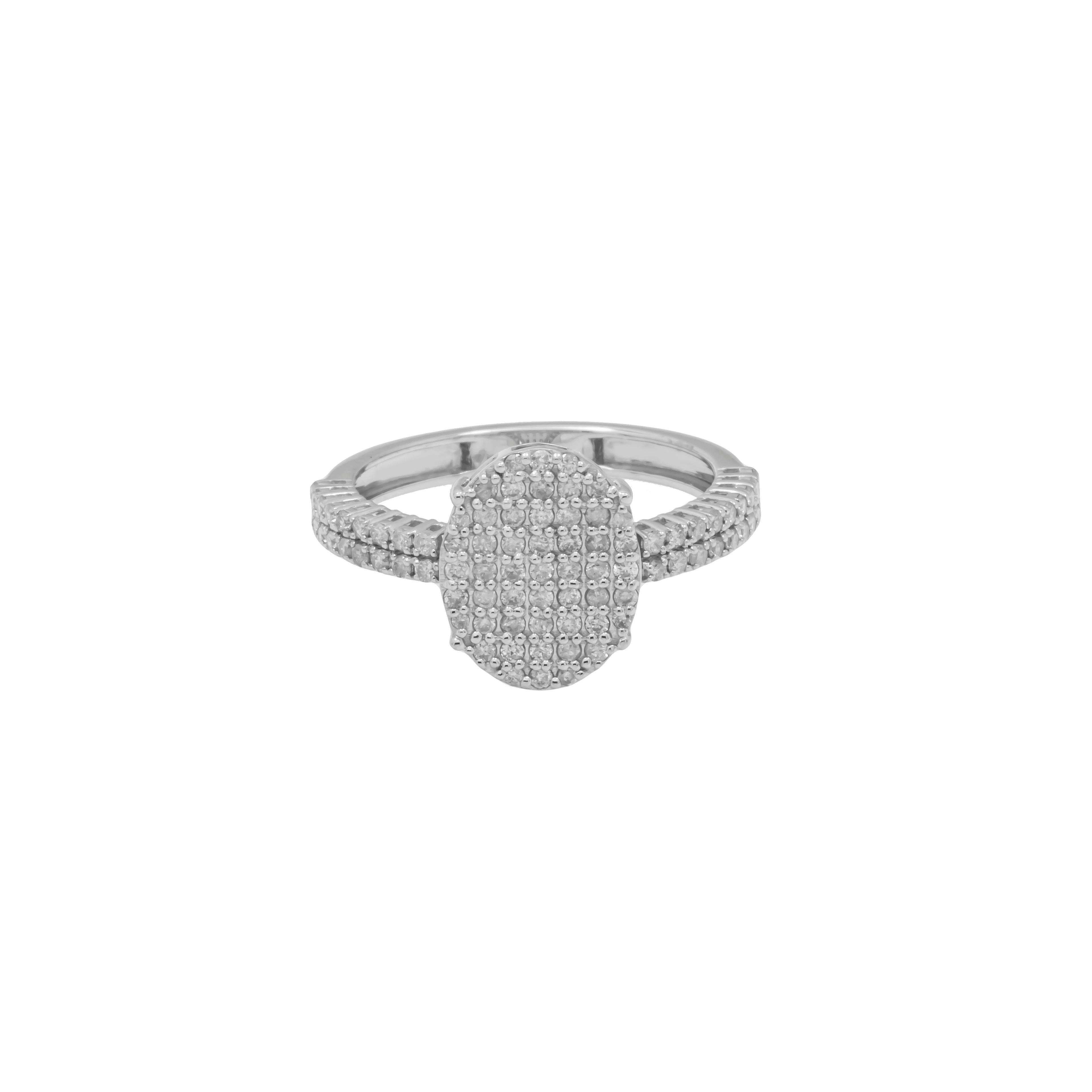 14K GOLD ROUND DIAMOND RING 0.74 CT