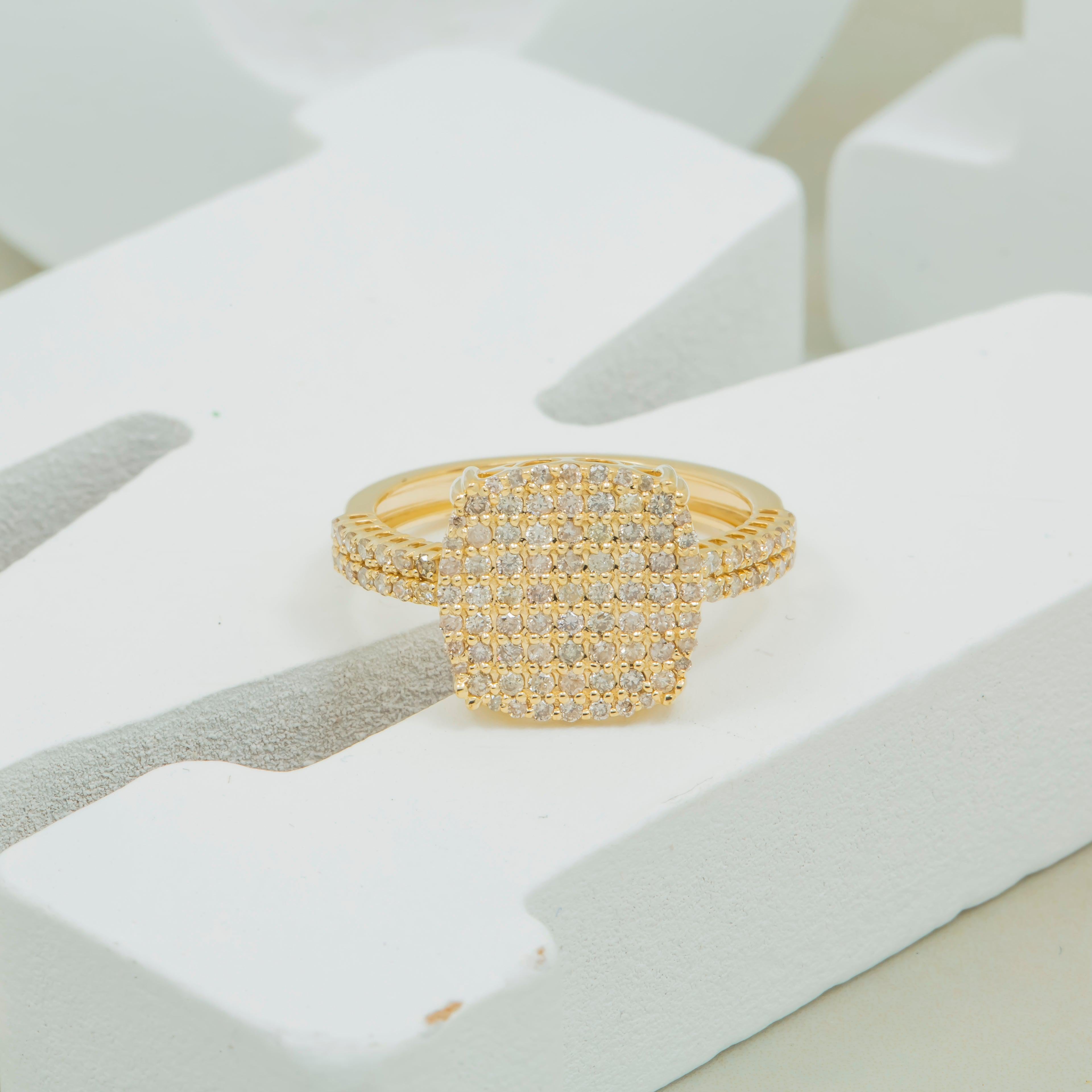 14K GOLD ROUND DIAMOND RING 0.82 CT