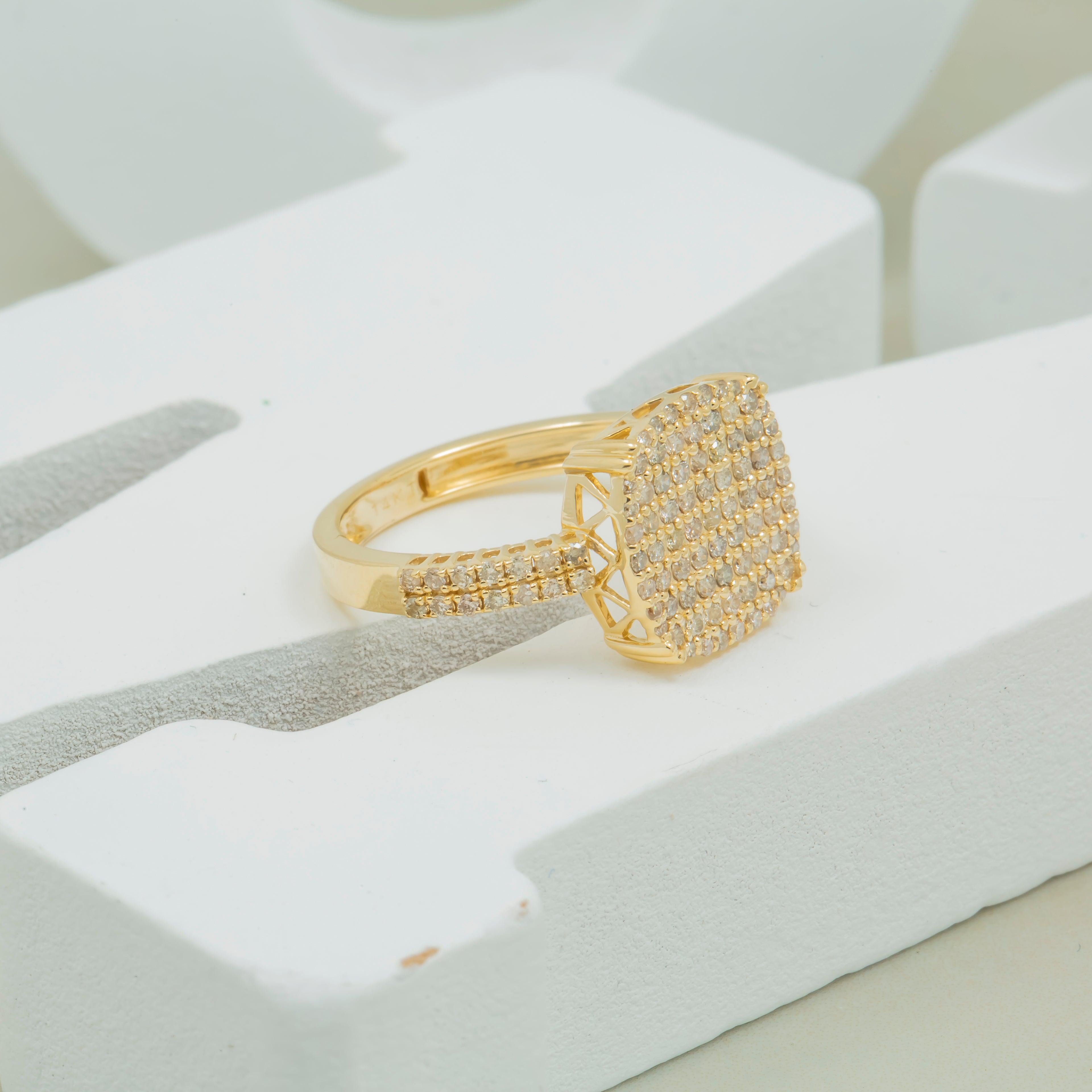 14K GOLD ROUND DIAMOND RING 0.82 CT