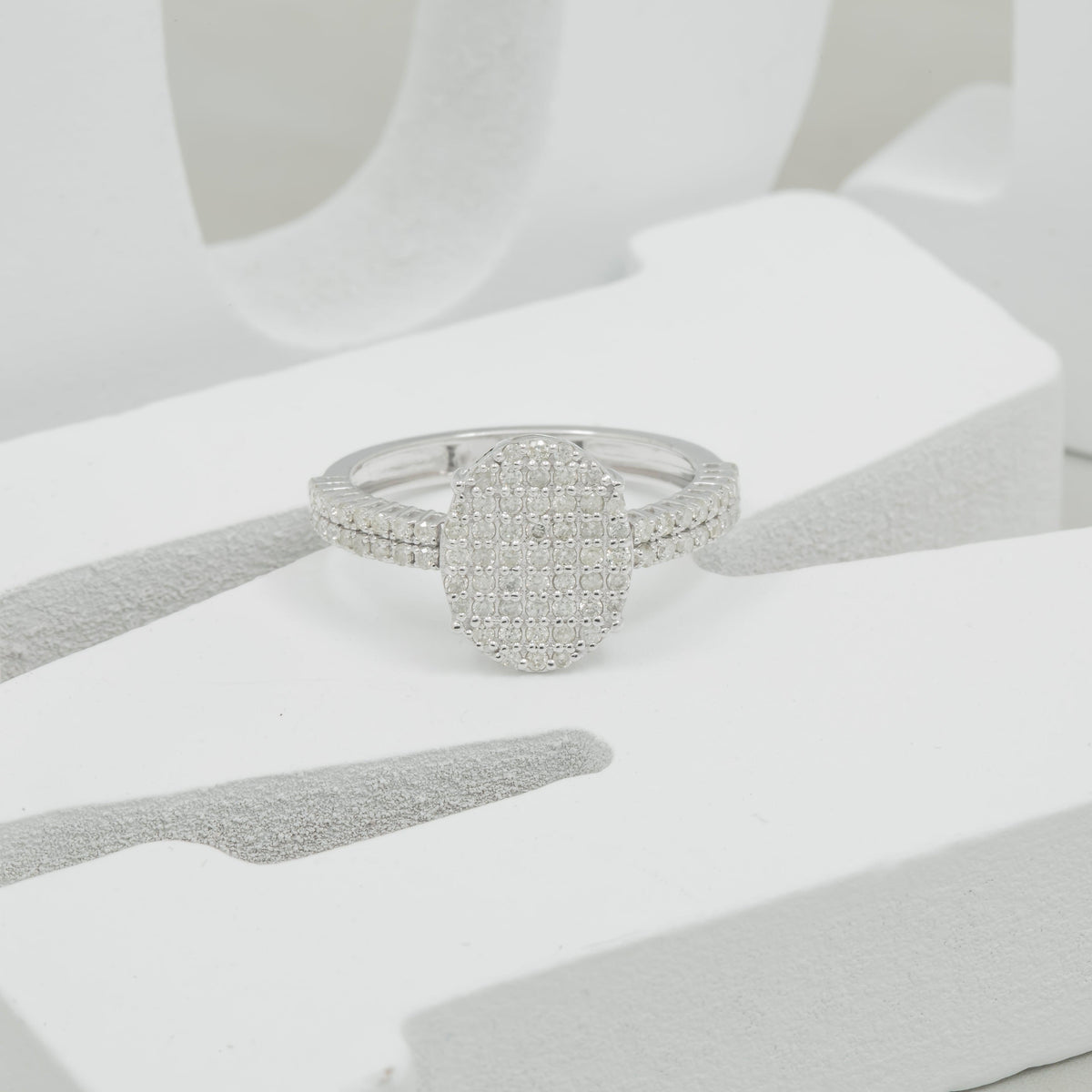 14K GOLD ROUND DIAMOND RING 0.74 CT