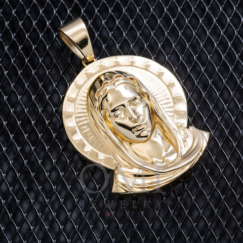 14K GOLD MOTHER MARY PENDANT 12.9G