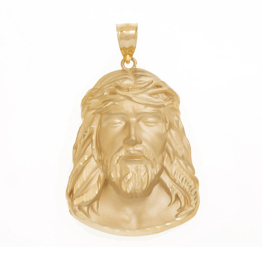 Jesus head hot sale pendant gold