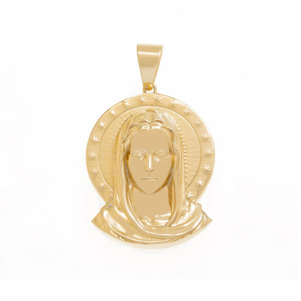 14K GOLD MOTHER MARY PENDANT 12.9G