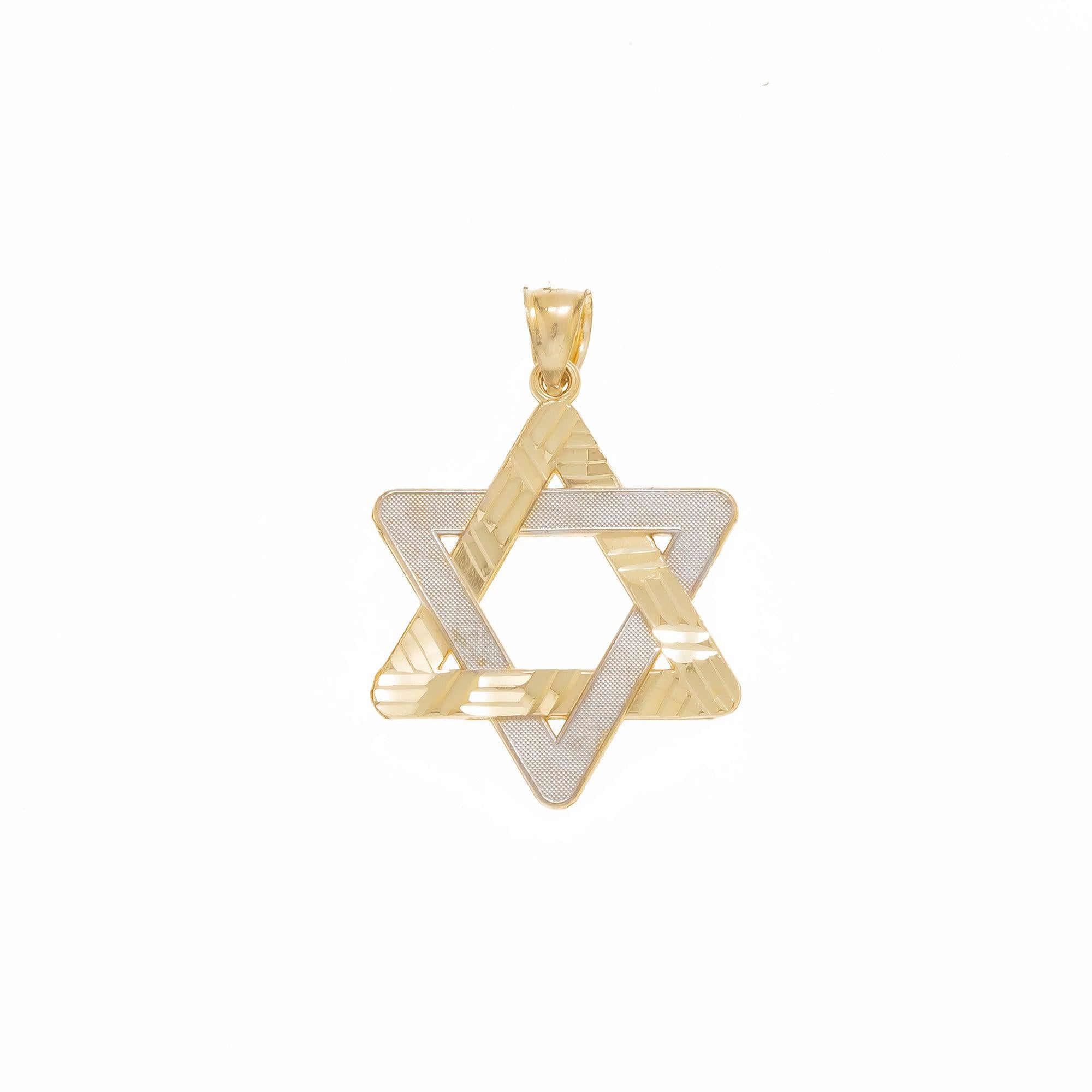 14K GOLD STAR OF DAVID PENDANT 4.0G