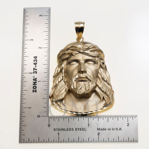 14K GOLD JESUS HEAD PENDANT 17.5G