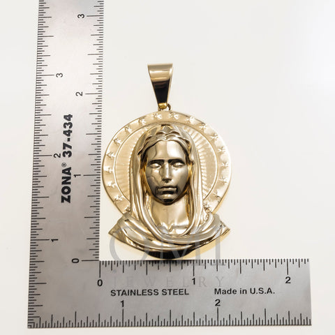 14K GOLD MOTHER MARY PENDANT 12.9G