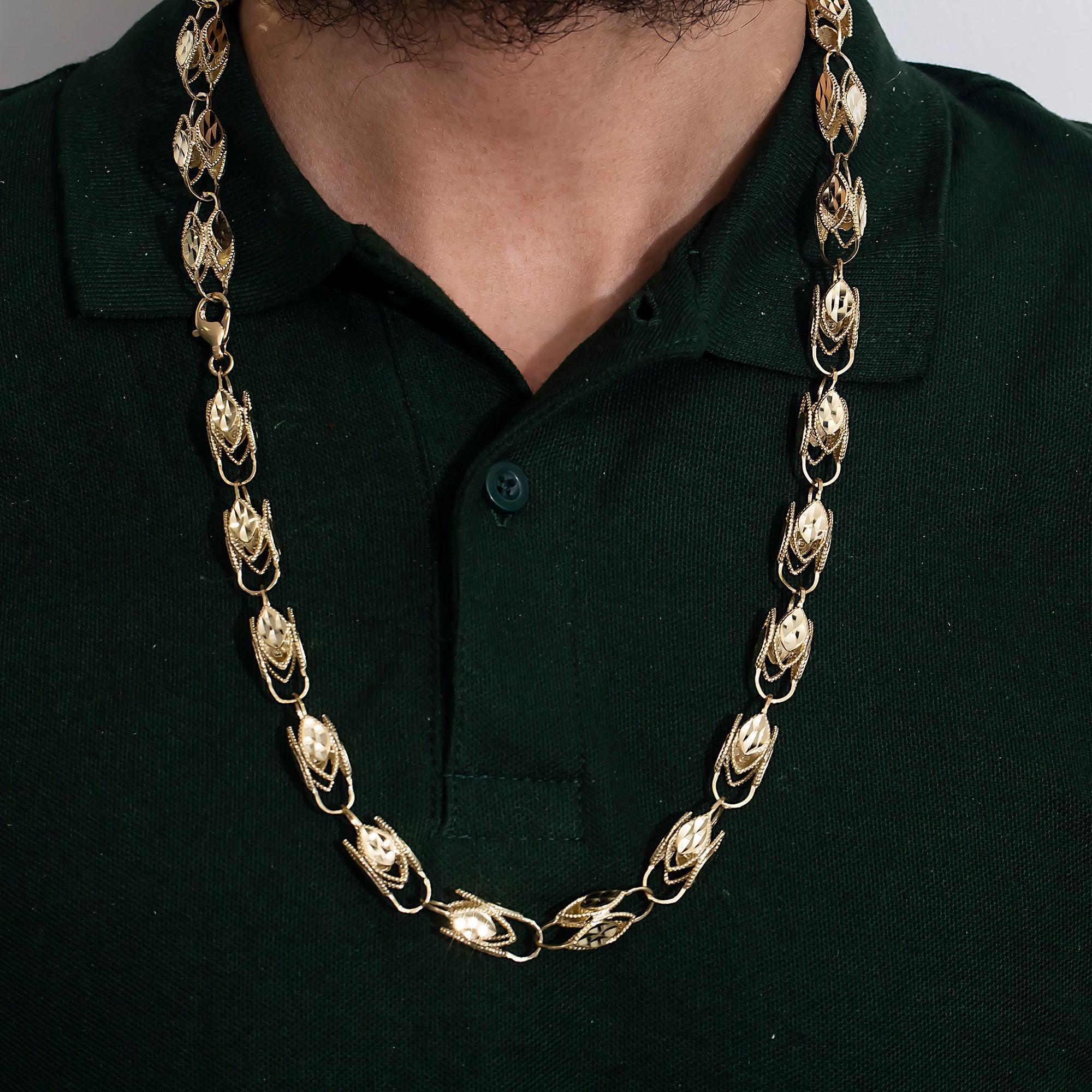 14K GOLD 10.22MM TURKISH LINK CHAIN