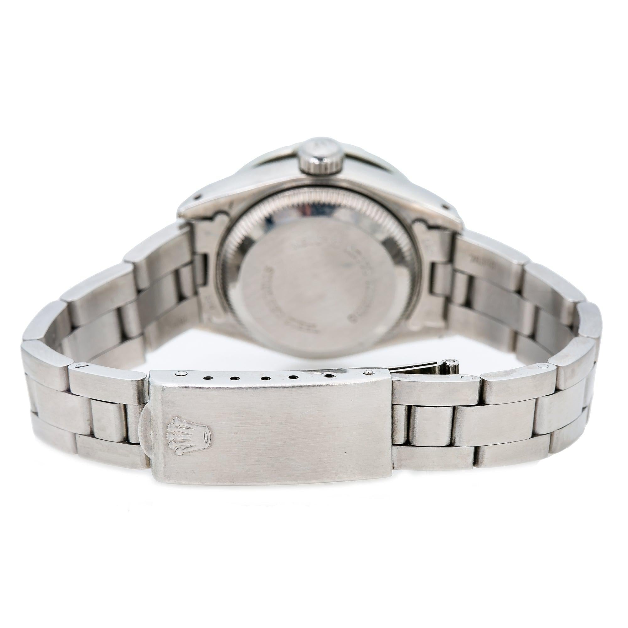 Rolex Datejust 26MM 69160 Black Diamond Dial Diamond Bezel Stainless Steel Oyster Bracelet