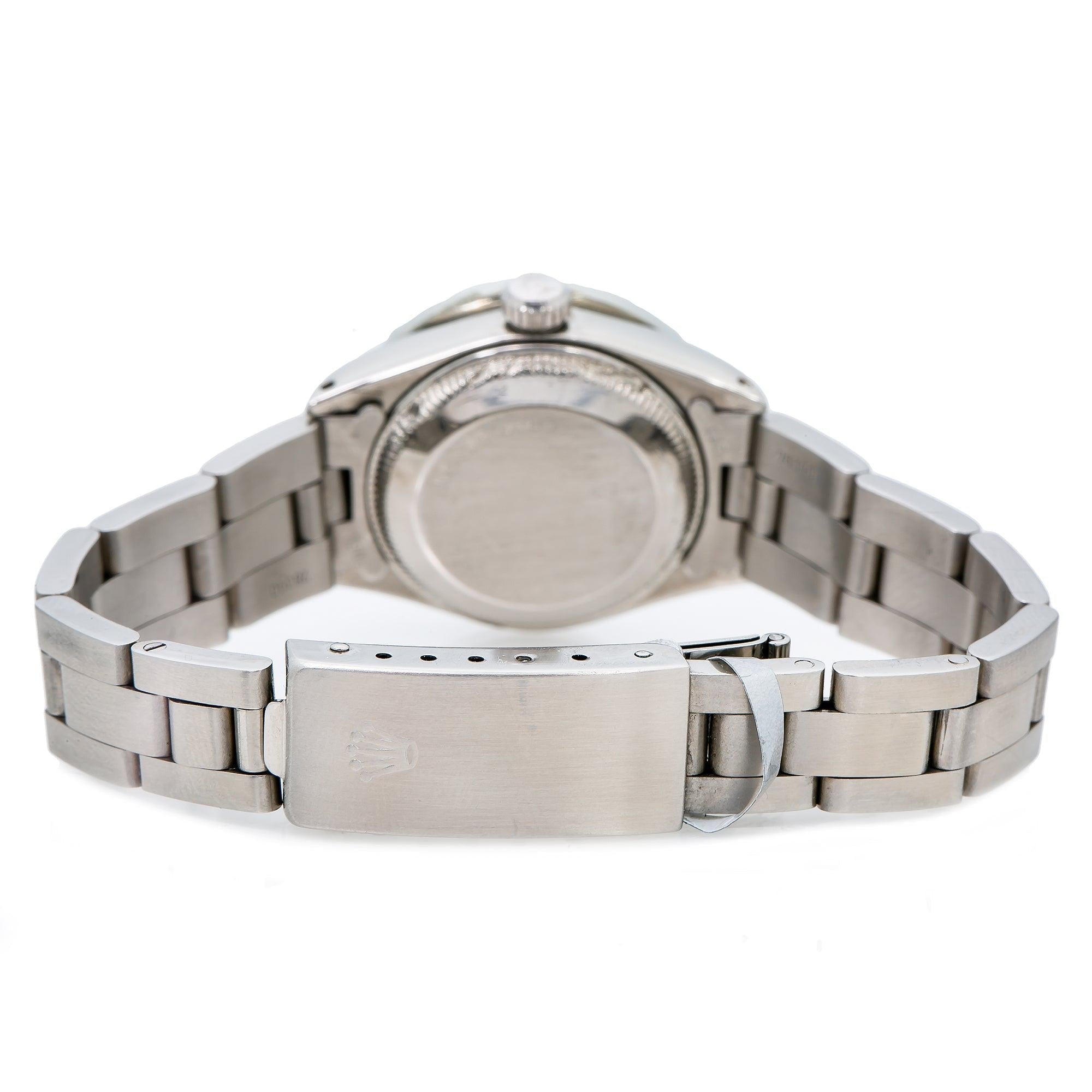 Rolex Datejust 26MM 69160 Everose Diamond Dial Diamond Bezel Stainless Steel Oyster Bracelet