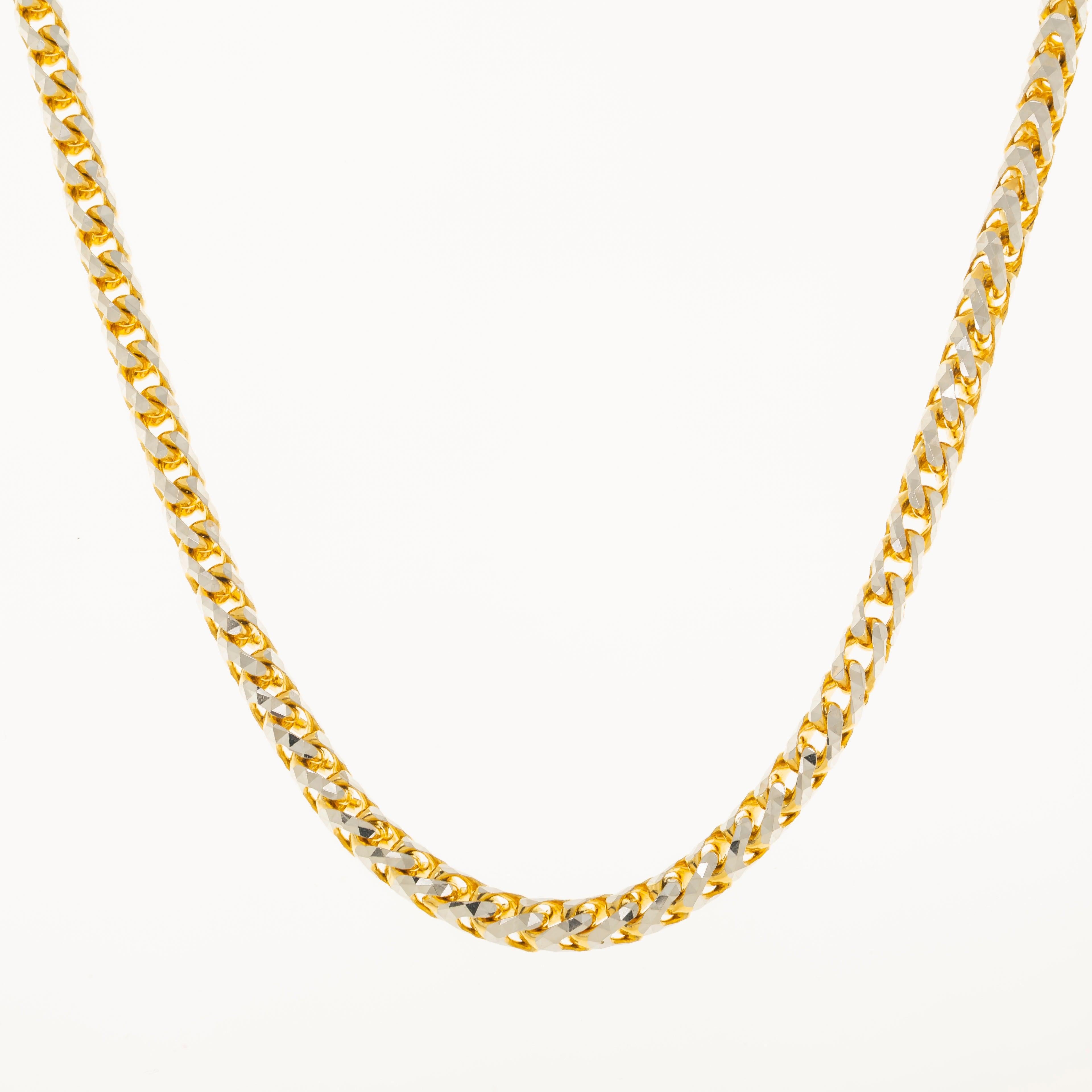 14K GOLD DIAMOND CUT 3MM SOLID CUBAN LINK CHAIN