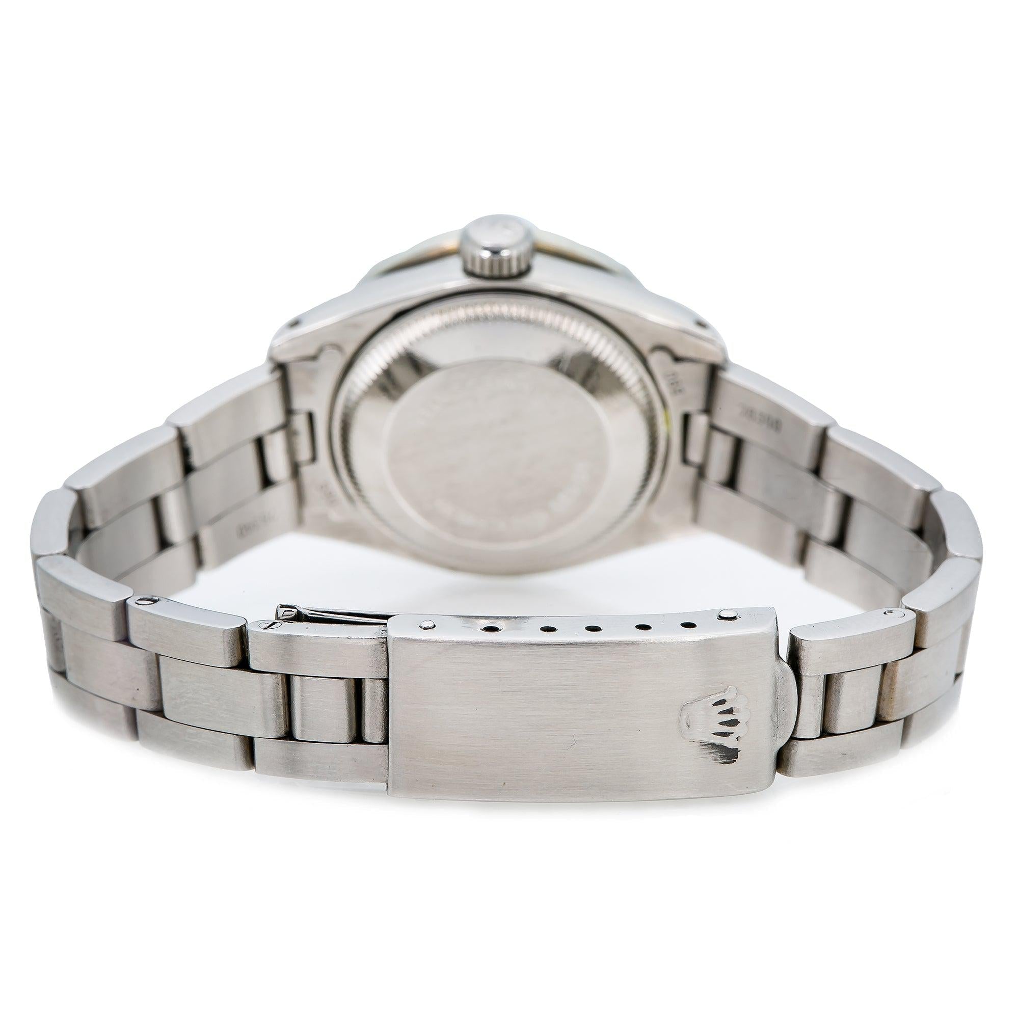 Rolex Datejust 26MM 69160 Blue Diamond Dial Diamond Bezel Stainless Steel Oyster Bracelet