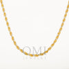 14K GOLD DIAMOND CUT 3.7MM SOLID ROPE CHAIN