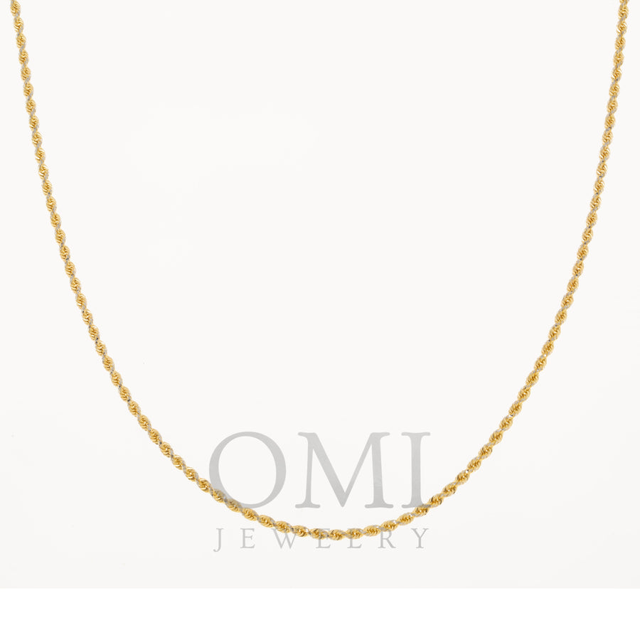 999 Gold Solid Rope Necklace – Lumen Gold