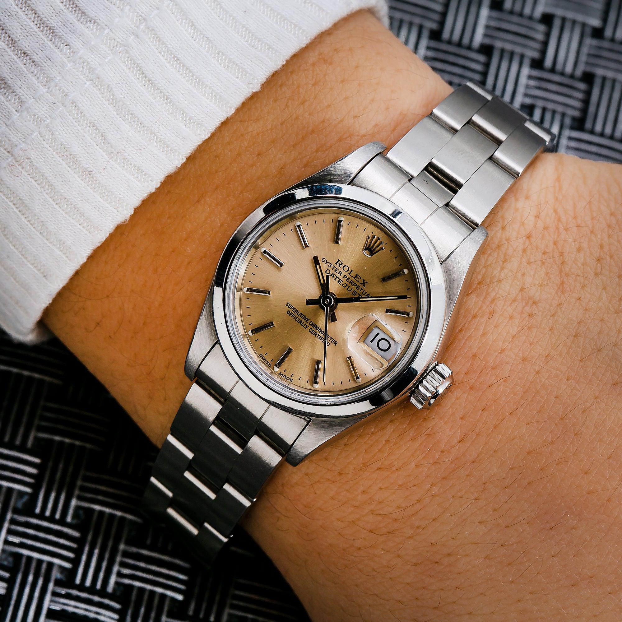 Rolex Datejust 26MM 6916 Sundust Dial Smooth Bezel Stainless Steel Oyster Bracelet