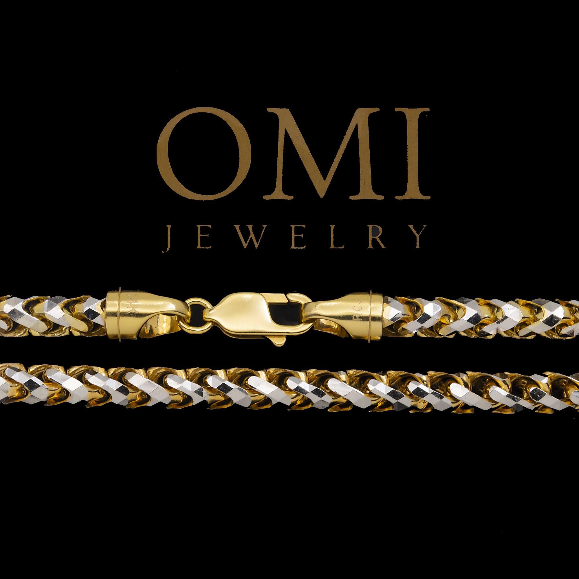 14K GOLD DIAMOND CUT 2.5MM SOLID ROPE CHAIN