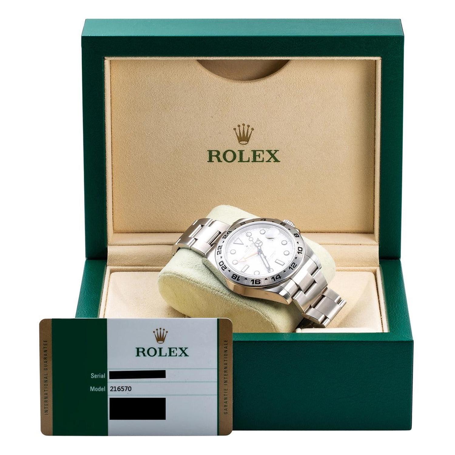 Rolex Explorer II 42MM 216570 Polar White Dial Stainless Steel Bezel Stainless Steel Oyster Bracelet