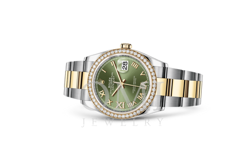 Rolex Datejust 36 Oyster 26283RBR  -  36 mm Watch With Oyster Steel and Yellow Gold Bracelet