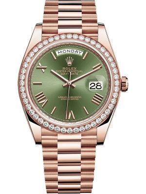 Rolex Day-Date 228235 40MM - Rose Gold Watch With President Rose Gold Oyster Bracelet And Diamond Bezel