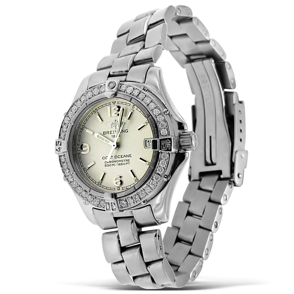 Breitling Colt 33mm Stainless Steel with Diamond Bezel