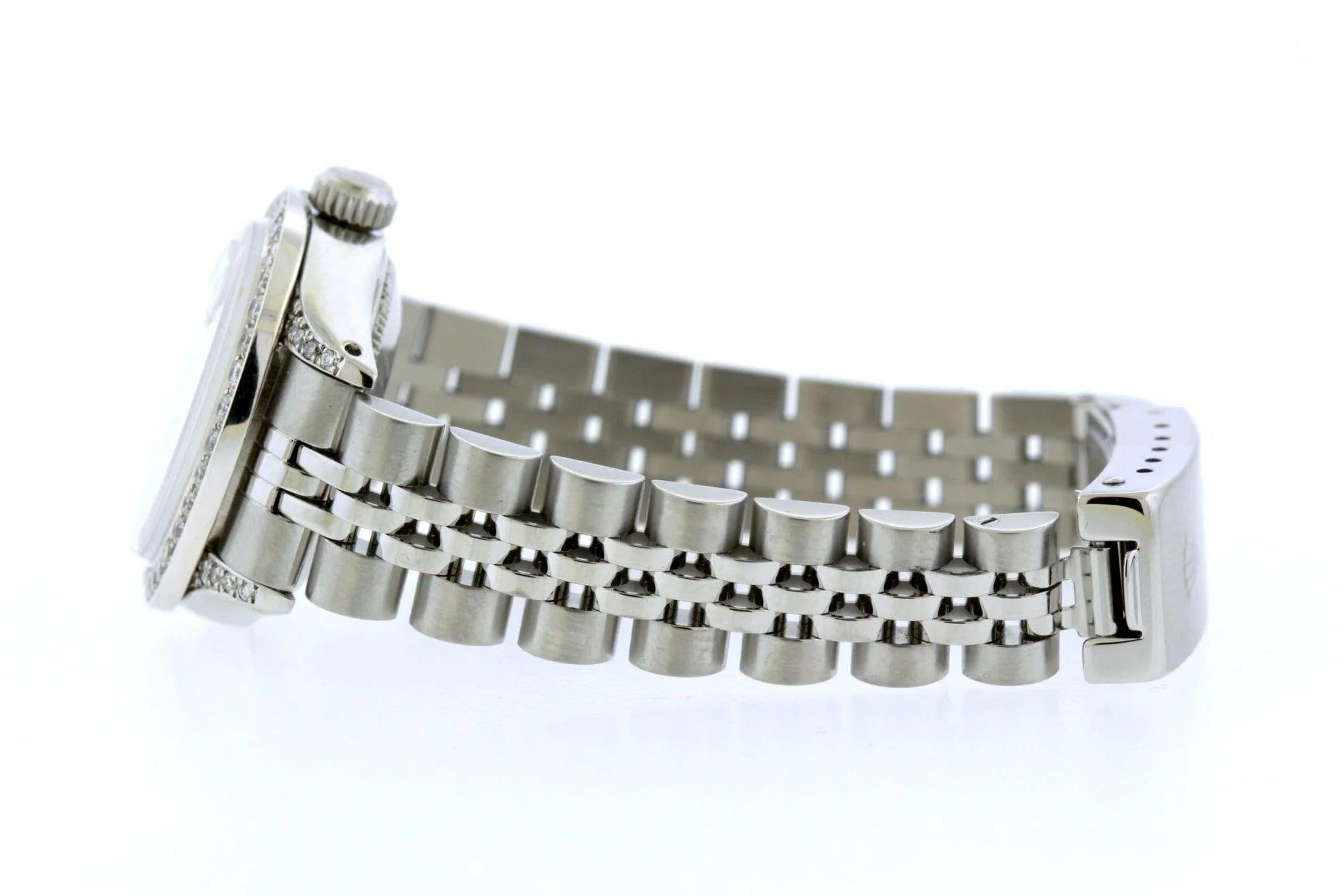 Rolex Datejust 26MM 6916 Black Pattern Roman Dial Fluted Bezel Stainless Steel Jubilee Bracelet