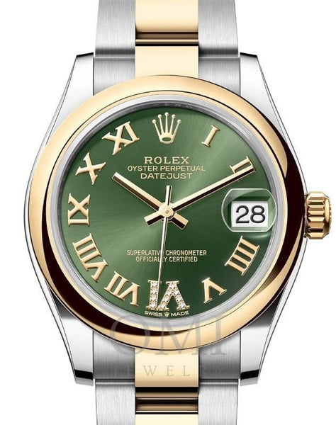 Rolex Datejust 278243 31mm Stainless Steel and Yellow Gold Watch with Yellow Gold Domed Bezel