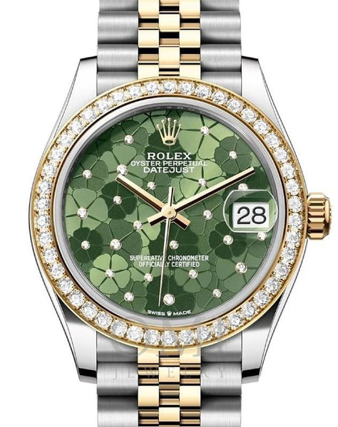 Rolex Datejust  126283RBR-  31MM With Oyster Steel and Yellow Gold Watch With Two Tone Jubilee Bracelet And Diamond Bezel
