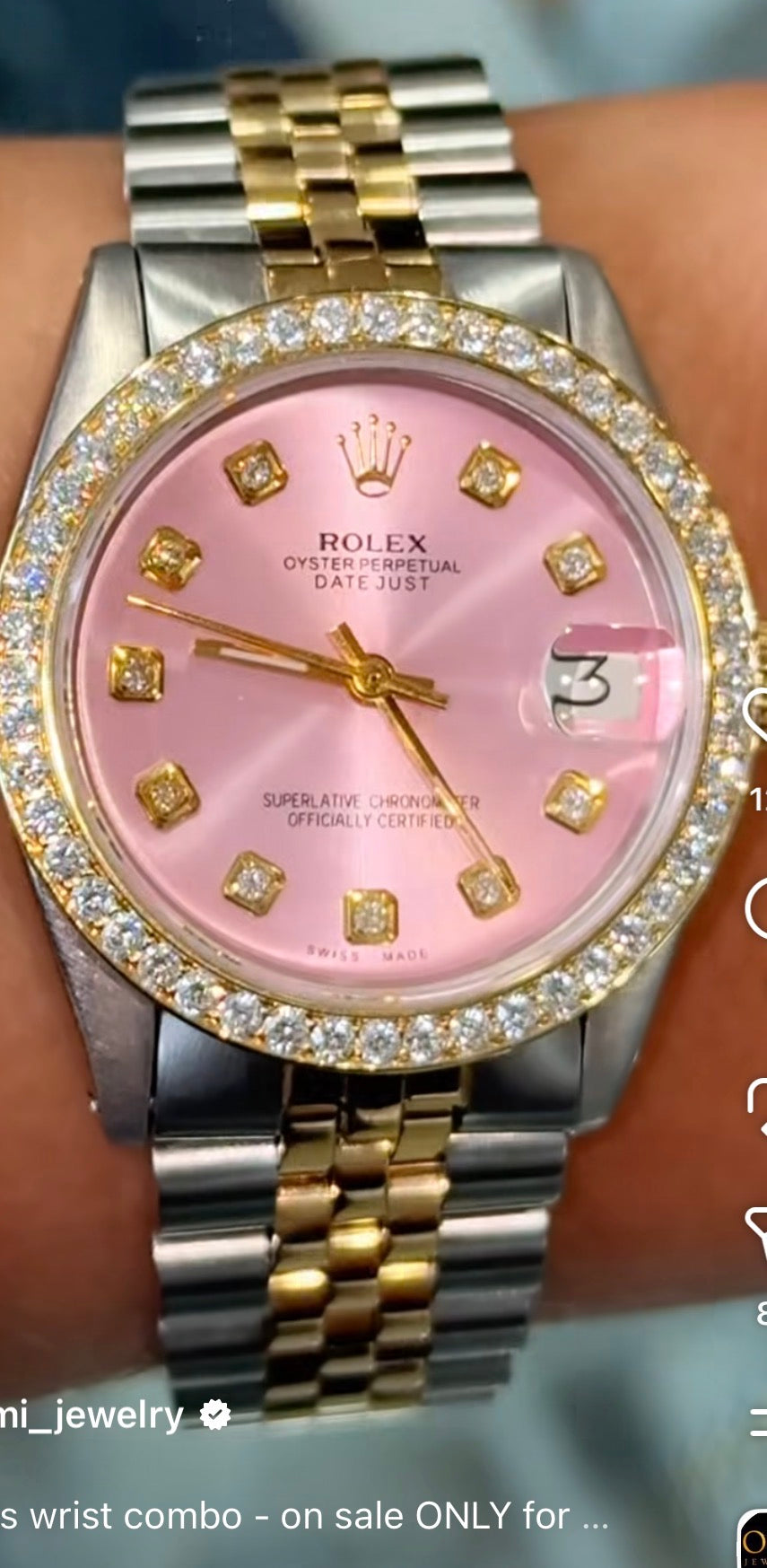 Rolex 31mm pink dial