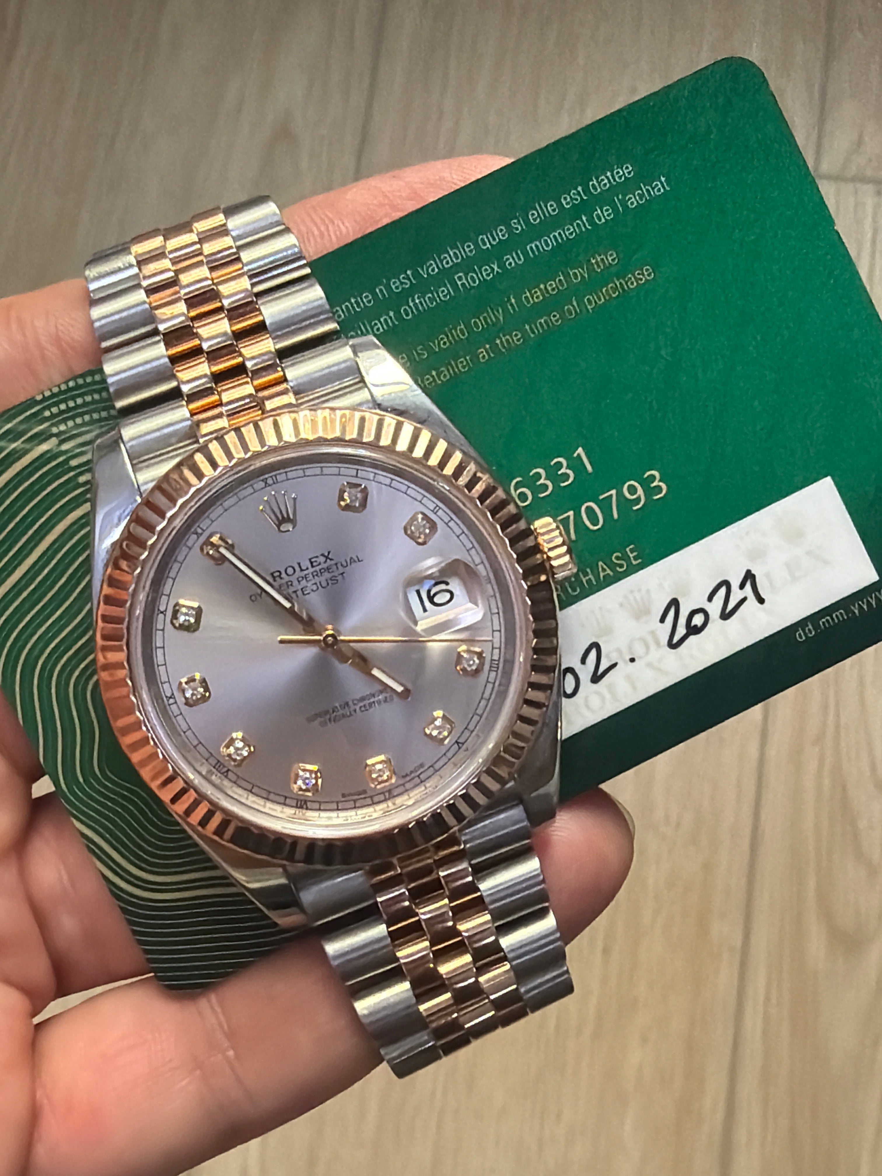 Additional watch payment for newer year production watch