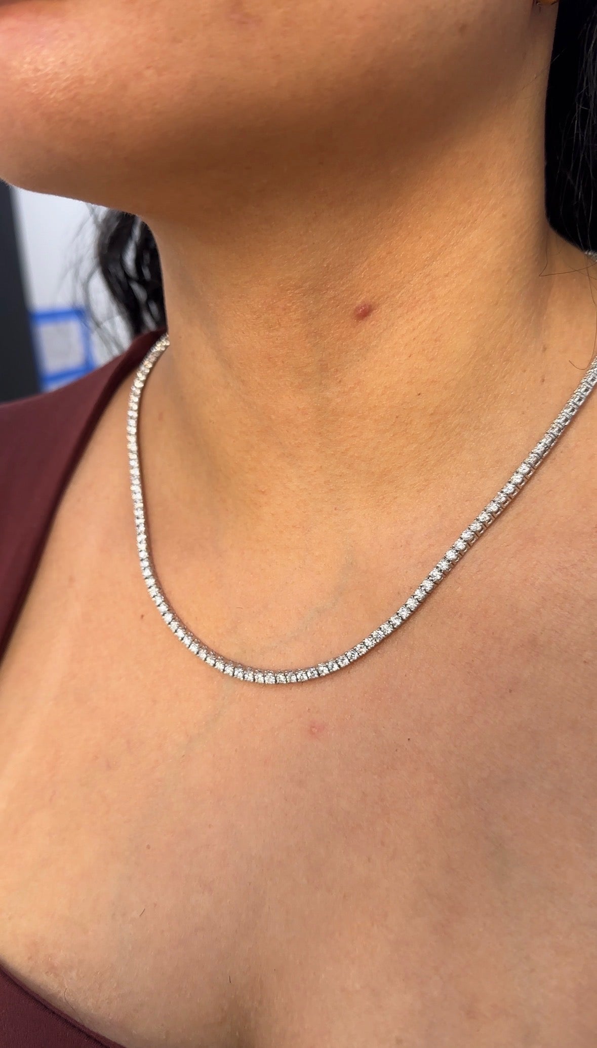 14k 13.27ct lab tennis chain