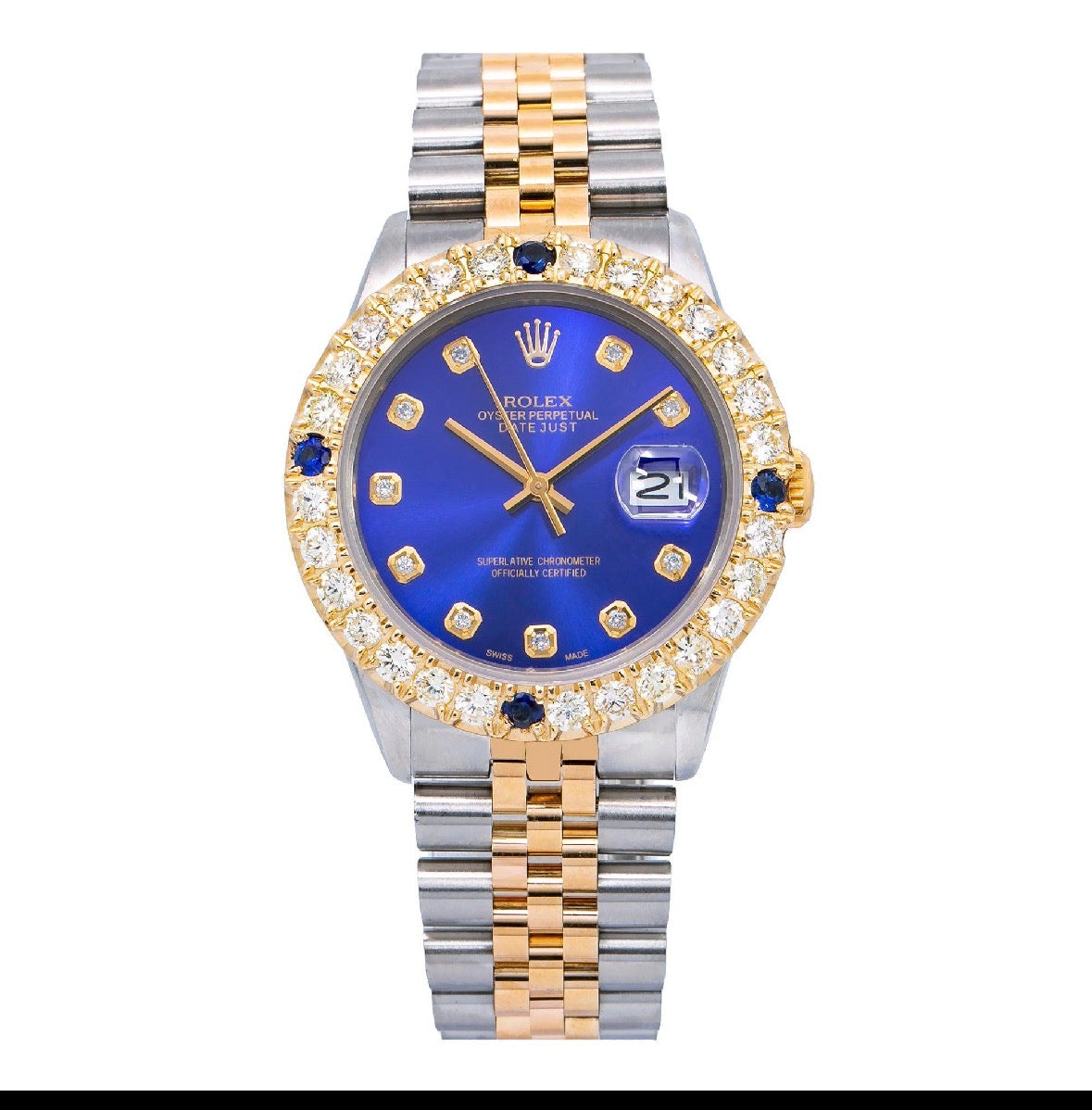 Rolex datejust 36mm 16233 with diamond dial and bezel