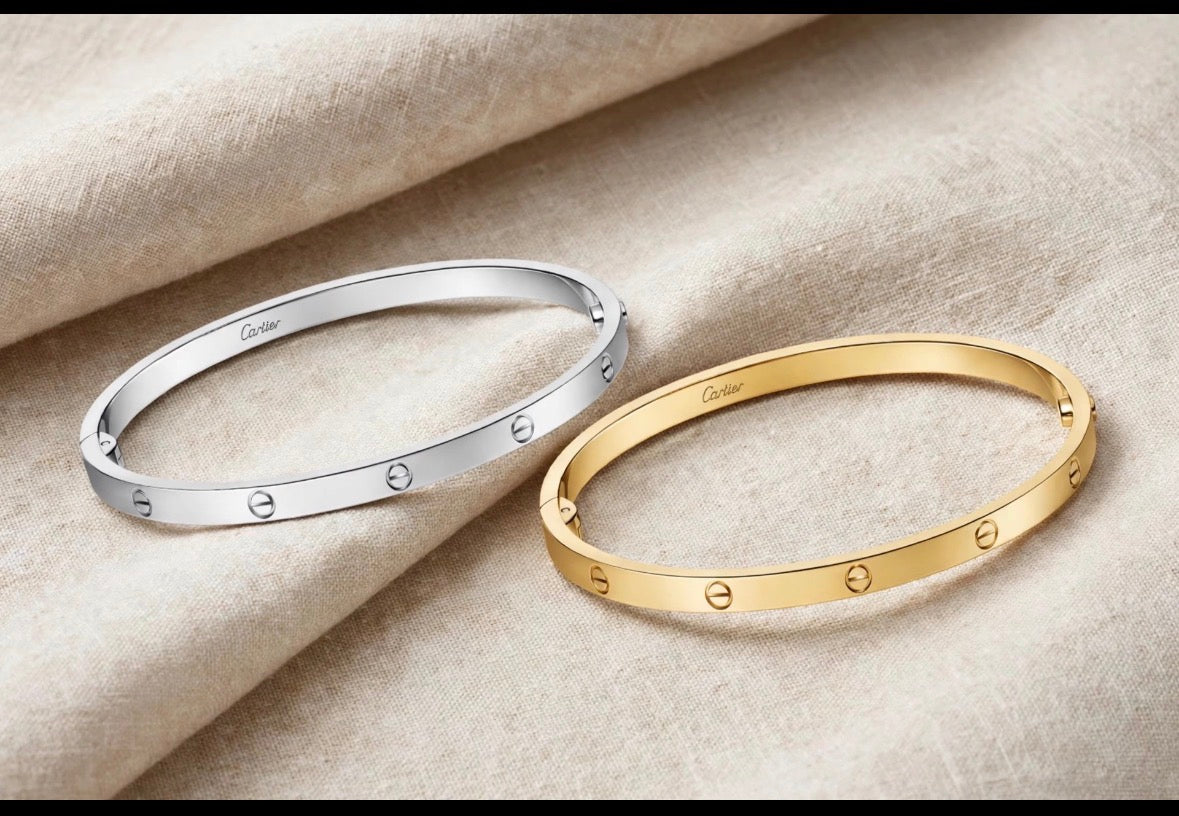 Depoist 18k skinny love whit and yellow